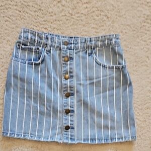 Billabong Blue and White Striped Skirt